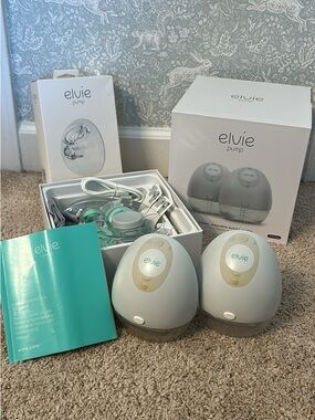 elvie Double Electric Breast Pump - White